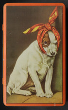 Seltene Alte Box Zinn Werbung Bremsbeläge Leone Portrait, Hund - Jahre '50