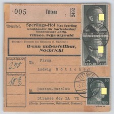 Deutsches Reich Paketkarte