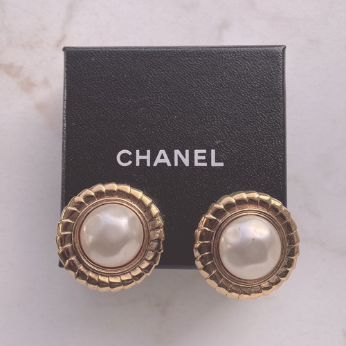 Chanel ohrclip mit - chanel, großer