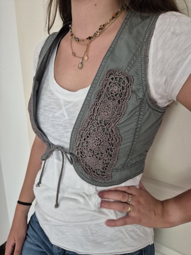 Bolero weste jäckchen khaki - bolero,