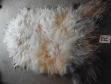 Öko Natur Islandfell Schaffell 120cm XXL weiß hell grau mehrfarbig- Langhaar Neu