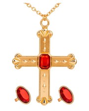 Kardinal Schmuckset als Kostümzubehör 3-teilig