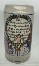 23368/ Jugendstil Bierkrug Krug 1L  signiert C. M. 1421  Höhe ca. 18 cm