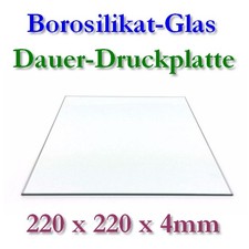 Borosilikatglas Druckbett 220x220x4mm Floatglas Anet A6 A8 Alfawise X6A X6