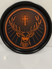 Altes Werbe - Gaststätten -Kellner Tablett # JÄGERMEISTER KRÄUTERLIKÖR # Werbung