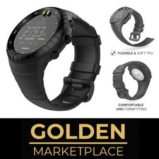 Sportarmband TPU Schwarz passend für Suunto Core Outdoor Uhr Ersatzband