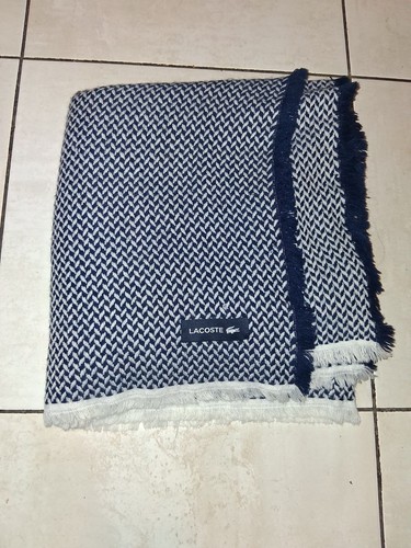 Plaid decke lacoste blau weiß - blau,
