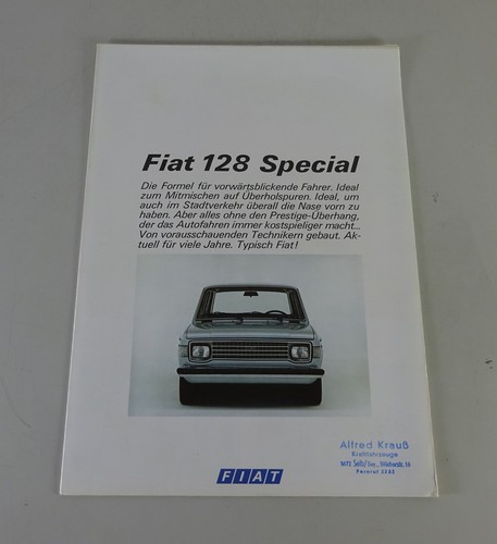 Prospekt broschüre fiat 128 - fiat,