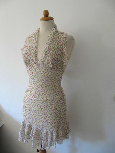 Kleid neckholder weiß - kleid,