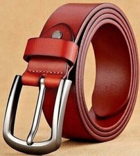 Echt Gürtel Herren Damen Jeans Leder Hose 4cm Breit Schwarz Braun