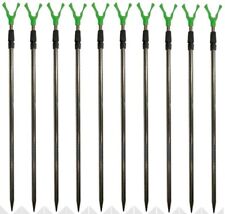 Rutenständer EDELSTAHL Teleskop V-Auflage Rutenhalter 70-115  Glow  Behr