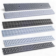 Abdeckrost Stegrost PP Schwarz 100 cm Klasse A-15 für Rinnensystem