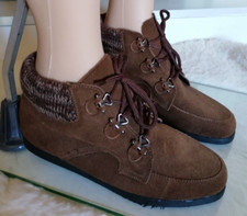 Picnic Leder Boots Stiefelette Gr.38 Braun Wildleder NEU