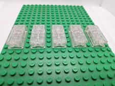 5x Lego Lichtstein 2x4 transparent Klar, LED Rot, 53604, Ohne Funktion