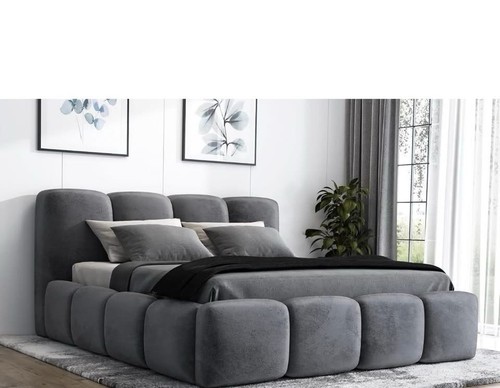 Modernes boxspringbett grau - modernes,