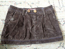 Miss Sixty Mini Rock Gr. S Samt braun Lederhosen-Stil Bayern Oktoberfest selten!