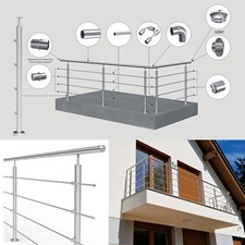 Edelstahl Geländer mit 4