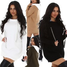 Damen Oversize Pullover-Kleid