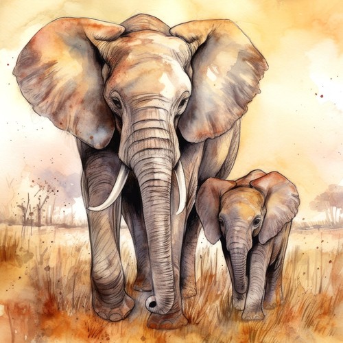 Deko bild afrika elefanten - bild,