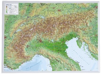 Alpen reliefkarte klein - reliefkarte,,