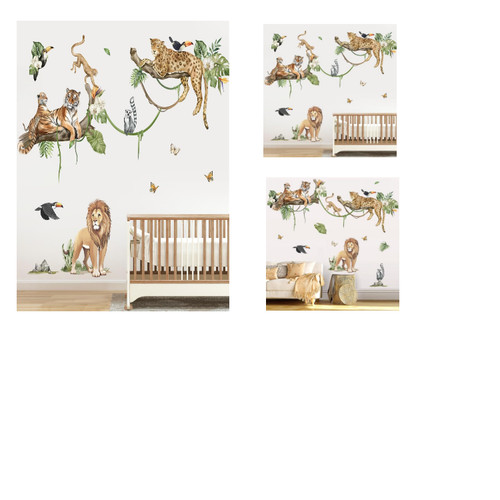 Wandtattoo dschungel tiere - wandtattoo,