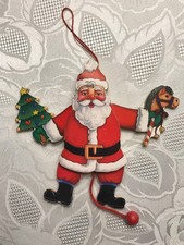 Unbenutzt!  "Nikolaus/Weihnachtsmann" Hampelmann aus Holz, ca. 16cm, bunt