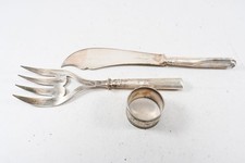 Q40Y01- Christofle Fisch Vorlegebesteck & Serviettenring versilbert 