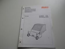 Ersatzteilliste Grundgerät Besen/Vertikutierwelle Hako Profi Variette (2117)   