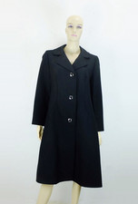 eleganter 60er 70er jahre MANTEL schwarzer wollstoff gr. 40 KMT exclusiv modell