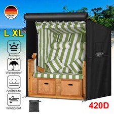 L XXL Strandkorb Schutzhülle Wetterfest 420D Strandkorbhülle Abdeckhaube Hülle