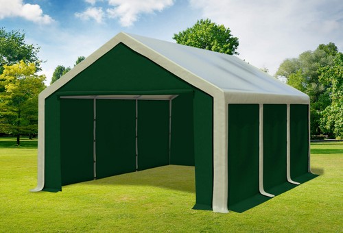 Partyzelt 4x6m braun grün - 4x6m,
