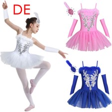 Mädchen Ballett Tanzkleid Schwanensee Ballerina Tanzbekleidung Tutu Rock Paillet