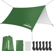 Camping Zeltplane Tarp  3m x 3m Multifunktional Tragbar Sonnensegel mit 6