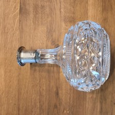 Kristall Glas Karaffe 800er Silber Montierung 