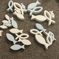 35 blau/weiß aus Raysin Deko Taufe Kommunion Konfirmation Tafel Tischdekoration 