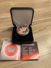 Maple Leaf 2023 Space Red im Etui 1 Oz Silber Silbermünze 250 Stück Zertifikat