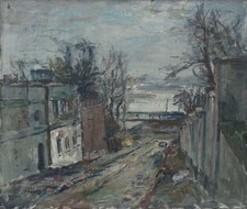 Straße in Hamburg mit Blick