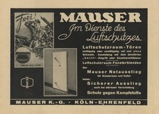 Mauser Luftschutzkeller Türen Reklame 1940 Luftangriff Werbung Köln Ehrenfeld