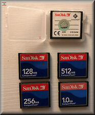 SanDisk Compact Flash CF-Card  128 256 512 MB 1 2 4GB SDCFB/SDCFJ m. Schutzhülle