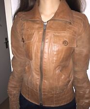 ONLY ★ Echt-Lederjacke ★ Braun Cognac ★ Gr. Small ★ New Fetch Leather Jacket ★