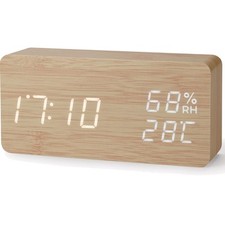 Holz Wecker Digital LED
