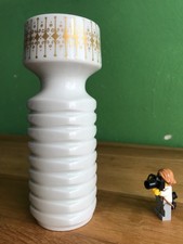 weiße Porzellan Vase Wallendorf W1764 DDR Moderne Design Stöhr Gerhard Nußmann