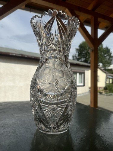 Alte große kristall vase - alte,
