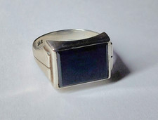 Herrenring mit Onyx 835er