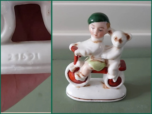 Vintage porzellan figur ein - porzellan,