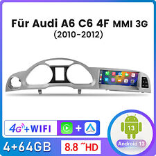 4+64G 8.8"Car radio Für Audi A6 C6 4F MMI 3G 2010-2012 Autoradio Android Carplay