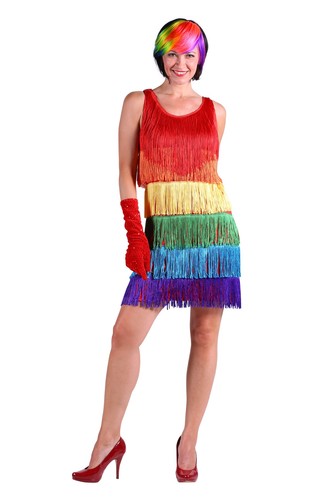 Rainbow kleid fransenkleid - kleid,