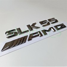 Mercedes Benz SLK55 AMG Auto Schriftzug Aufkleber Chrom Trunk Fender Silber