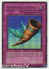 Yu-Gi-Oh Karte Sieben Werkzeuge des Banditen FEHLDRUCK Motiv Horn des Himmels