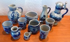 Salzglasur Steingut Keramik, ungebraucht, 10 Teile, wie neu